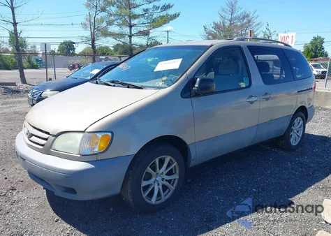 2001 Toyota Sienna Le из США, поврежденный, VIN 4T3ZF13C01U370198